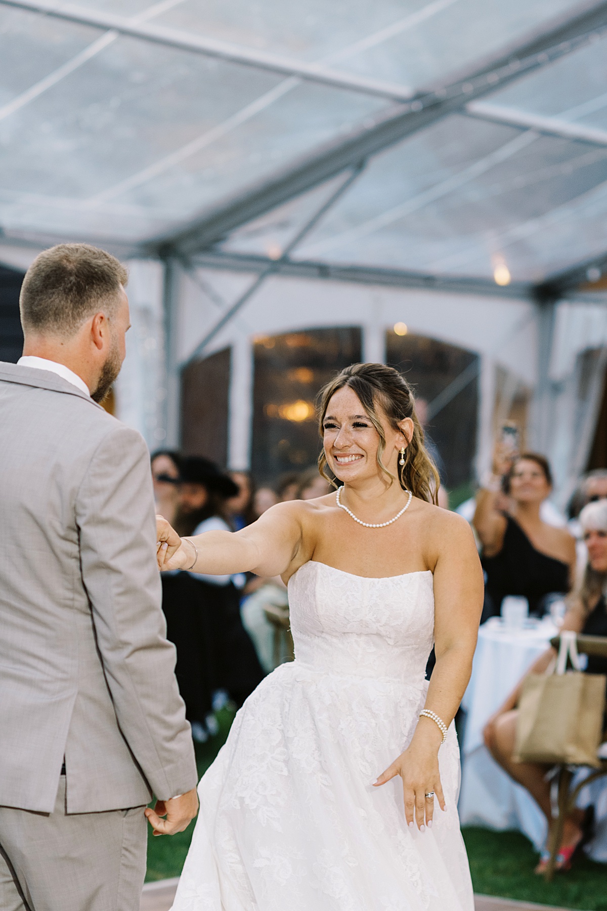 Bride and groom dance together for Lynne Reznick Photography
