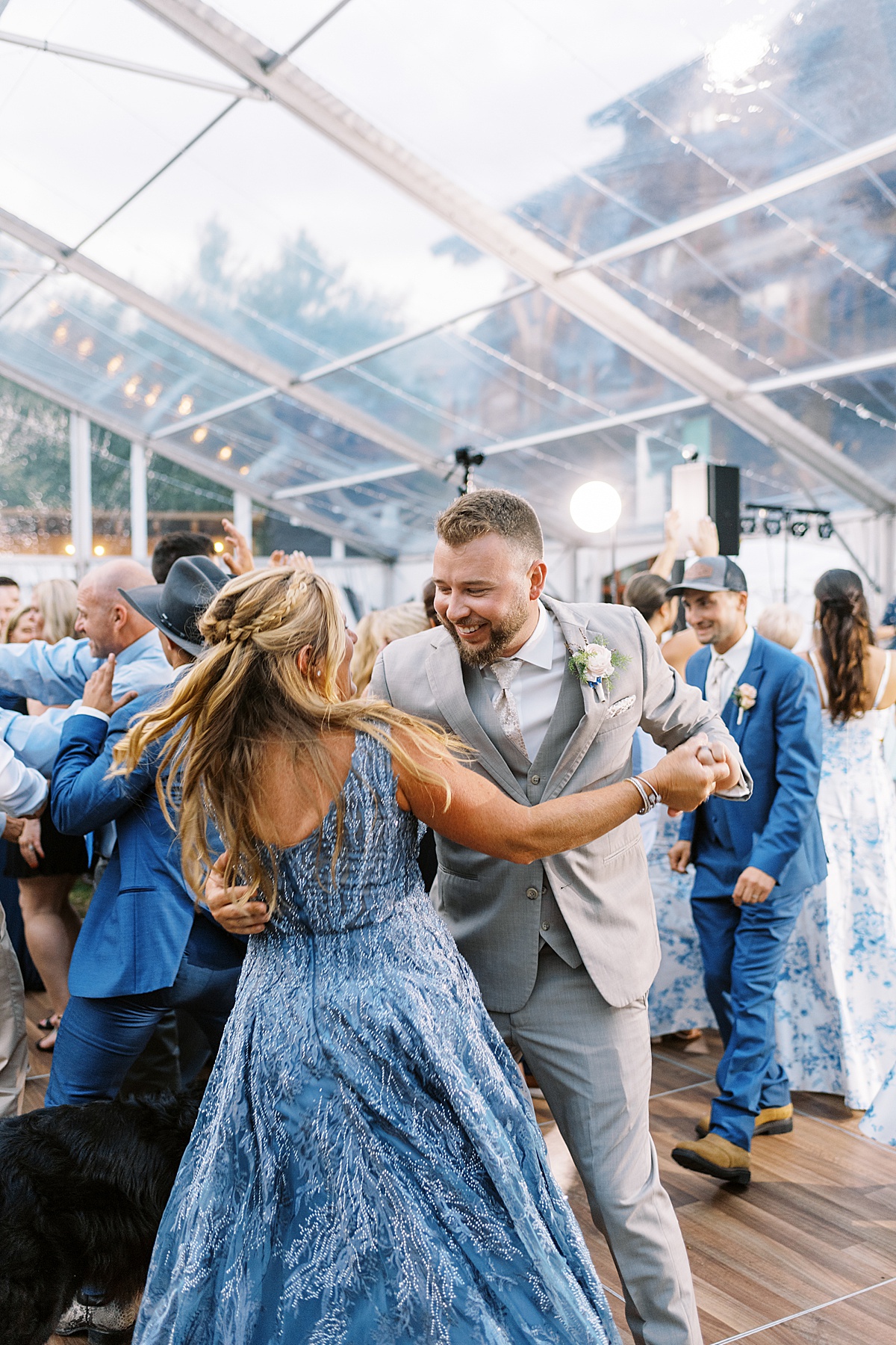 Groom dance with family and friends for Lynne Reznick Photography
