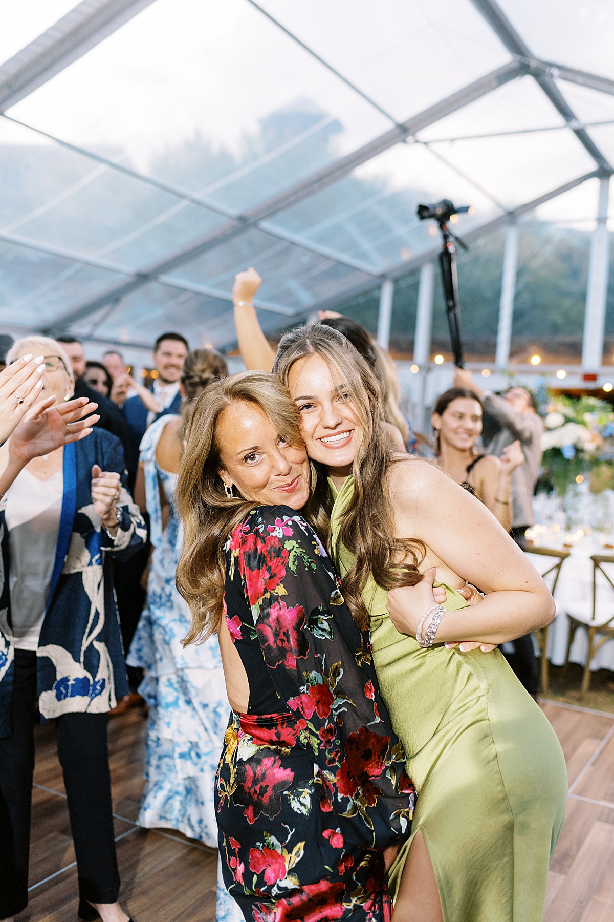 Family and friends celebrate the bride at The Lodge at Spruce Peak