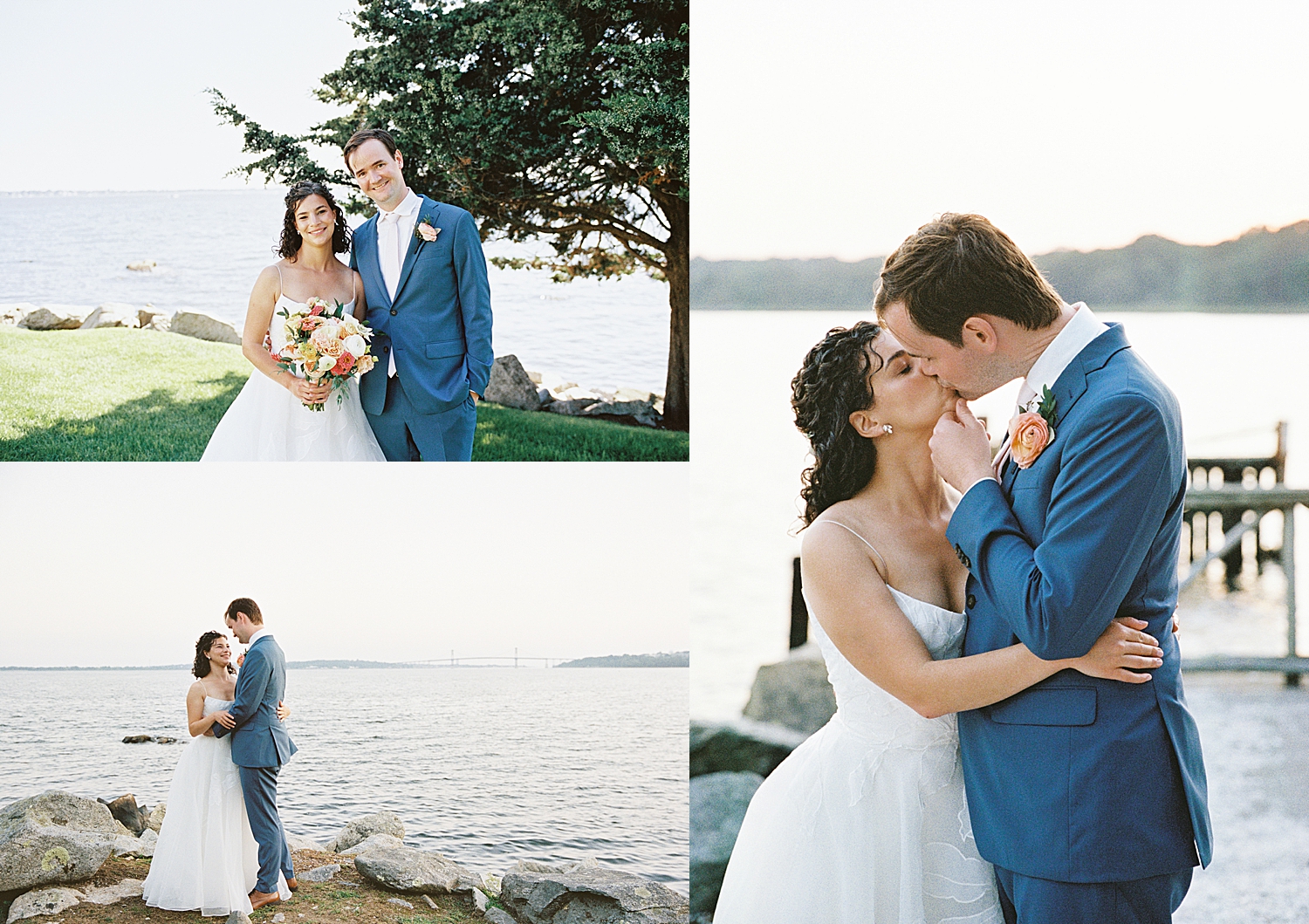 man holds woman's chin up for a kiss by Lynne Reznick Photography