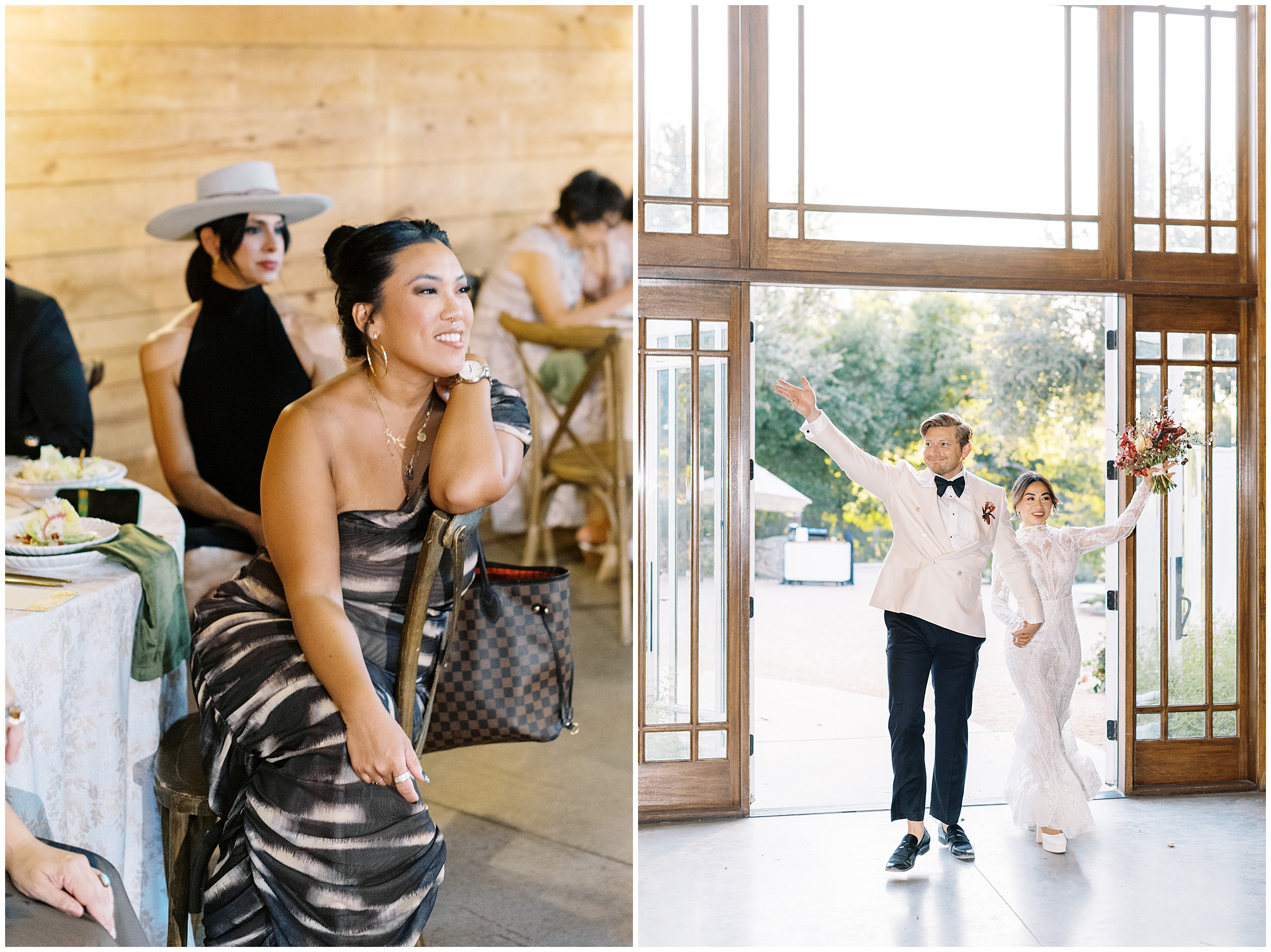 Couple introduced into wedding reception at Austin wedding venue