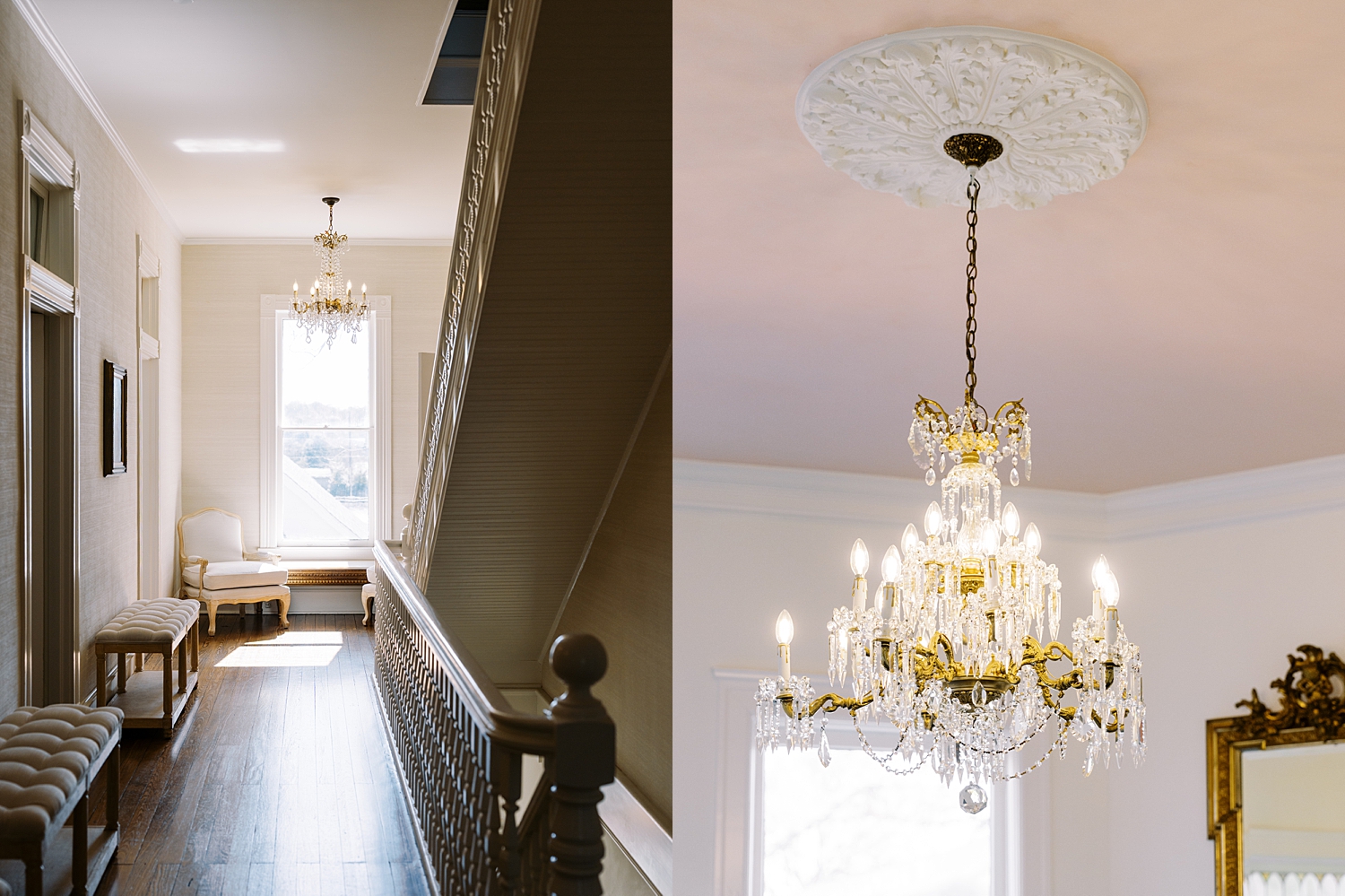 large historic staircase in venue by Lynne Reznick Photography 
